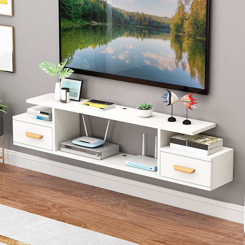 Modern Faux Wood TV Stand Console Wall-mounted TV Media Stand for Living Room White Clearhalo 'furn' 'furn_tv_stands_entertainment_centers' 'Furniture' 'Living Room Furniture' 'TV Stands & Entertainment Centers' 'TV Stands & Media Storage Furniture' 'tv_stands_entertainment_centers' 6381898