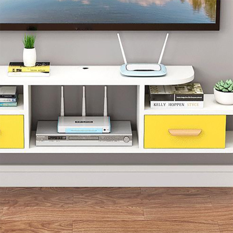 Modern Faux Wood TV Stand Console Wall-mounted TV Media Stand for Living Room Clearhalo 'furn' 'furn_tv_stands_entertainment_centers' 'Furniture' 'Living Room Furniture' 'TV Stands & Entertainment Centers' 'TV Stands & Media Storage Furniture' 'tv_stands_entertainment_centers' 6381905