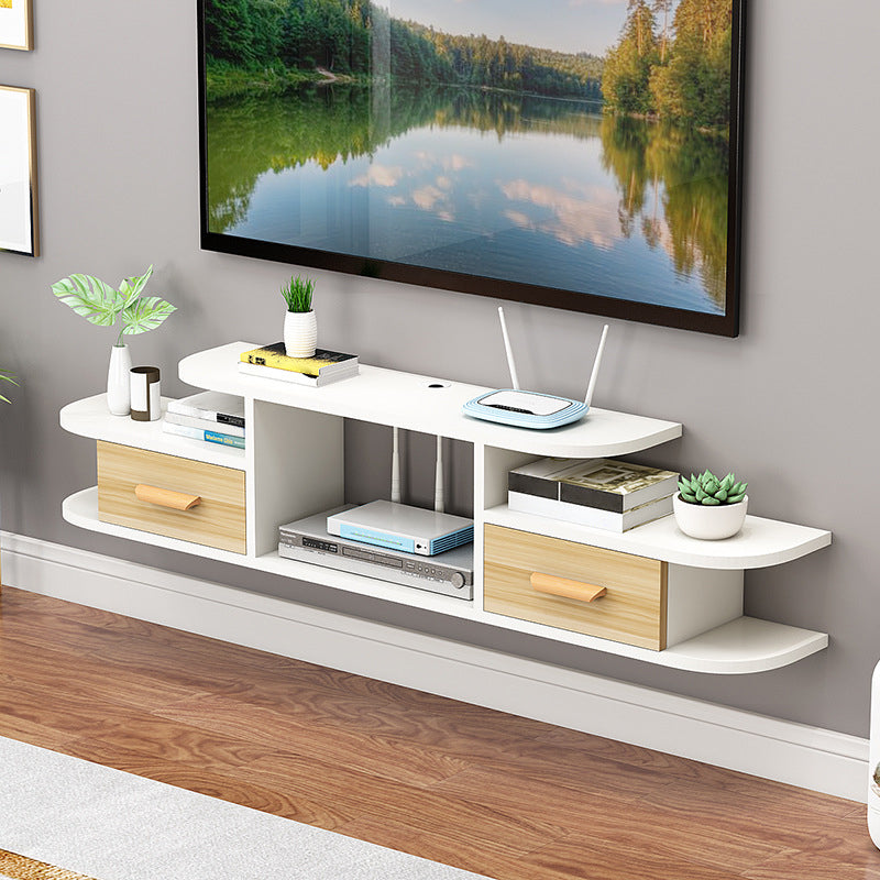 Modern Faux Wood TV Stand Console Wall-mounted TV Media Stand for Living Room Light Apricot Clearhalo 'furn' 'furn_tv_stands_entertainment_centers' 'Furniture' 'Living Room Furniture' 'TV Stands & Entertainment Centers' 'TV Stands & Media Storage Furniture' 'tv_stands_entertainment_centers' 6381908