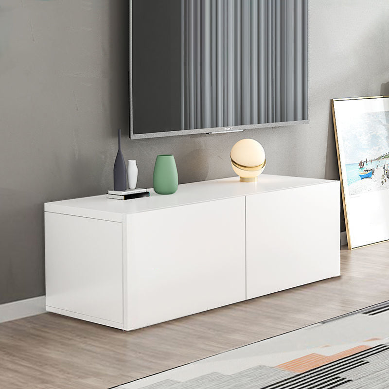 Contemporary Wood White TV Stand Console Enclosed Storage TV Media Stand for Living Room Clearhalo 'furn' 'furn_tv_stands_entertainment_centers' 'Furniture' 'Living Room Furniture' 'TV Stands & Entertainment Centers' 'TV Stands & Media Storage Furniture' 'tv_stands_entertainment_centers' 6381917