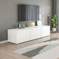 Contemporary Wood White TV Stand Console Enclosed Storage TV Media Stand for Living Room Clearhalo 'furn' 'furn_tv_stands_entertainment_centers' 'Furniture' 'Living Room Furniture' 'TV Stands & Entertainment Centers' 'TV Stands & Media Storage Furniture' 'tv_stands_entertainment_centers' 6381918