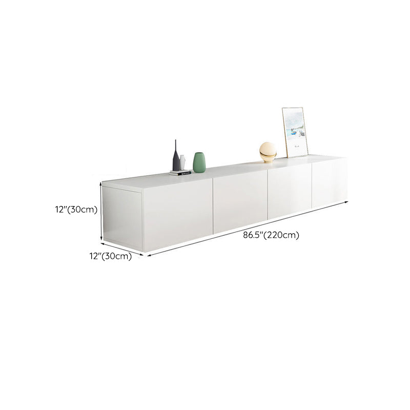 Contemporary Wood White TV Stand Console Enclosed Storage TV Media Stand for Living Room Clearhalo 'furn' 'furn_tv_stands_entertainment_centers' 'Furniture' 'Living Room Furniture' 'TV Stands & Entertainment Centers' 'TV Stands & Media Storage Furniture' 'tv_stands_entertainment_centers' 6381937