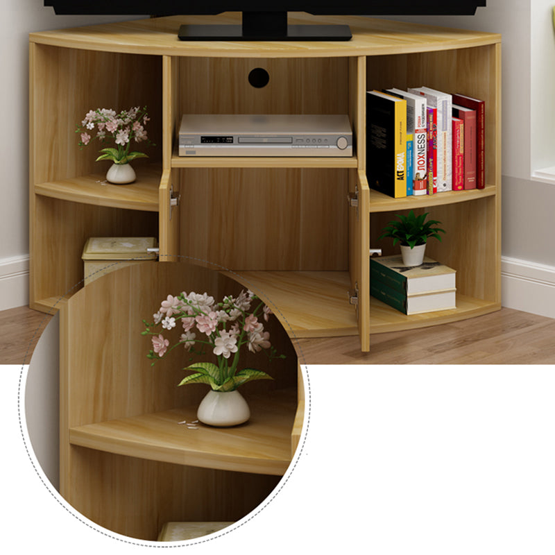 Modern Wood TV Console Corner Unit TV Media Stand for Living Room Clearhalo 'furn' 'furn_tv_stands_entertainment_centers' 'Furniture' 'Living Room Furniture' 'TV Stands & Entertainment Centers' 'TV Stands & Media Storage Furniture' 'tv_stands_entertainment_centers' 6382016