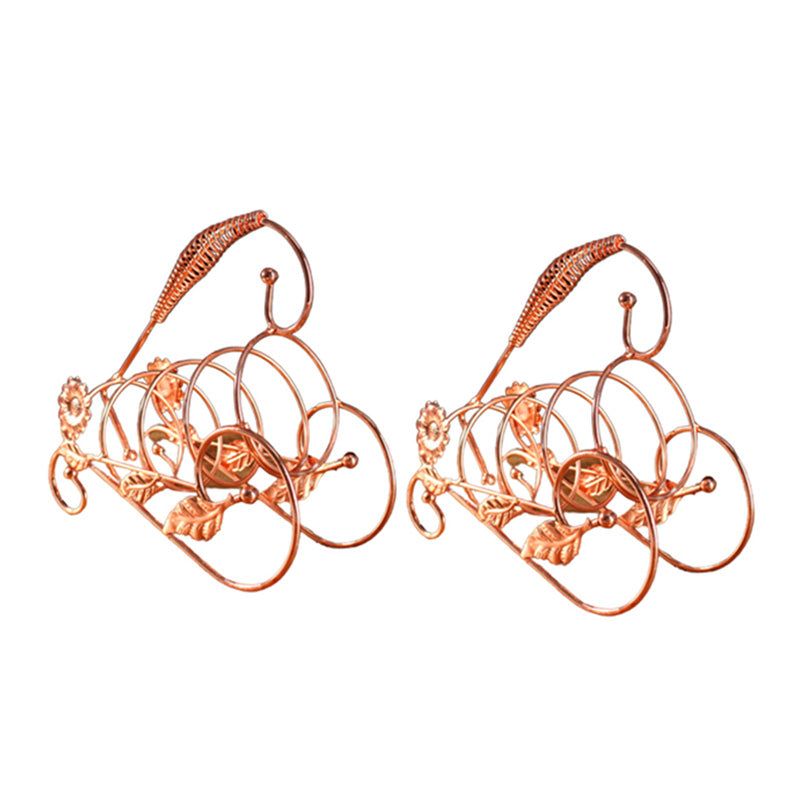 Estría de vino de metal industrial Botella de vino y rejilla de vidrio para la cocina para la cocina
