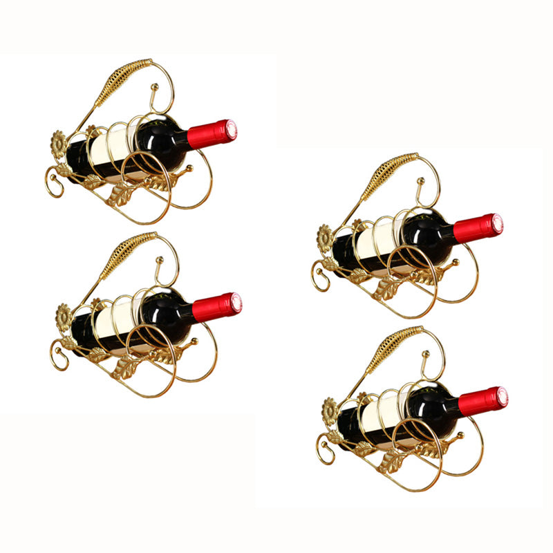 Estría de vino de metal industrial Botella de vino y rejilla de vidrio para la cocina para la cocina