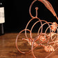 Industrial Metal Wine Rack Free-Stand Tabletop Wine Bottle & Glass Rack for Kitchen