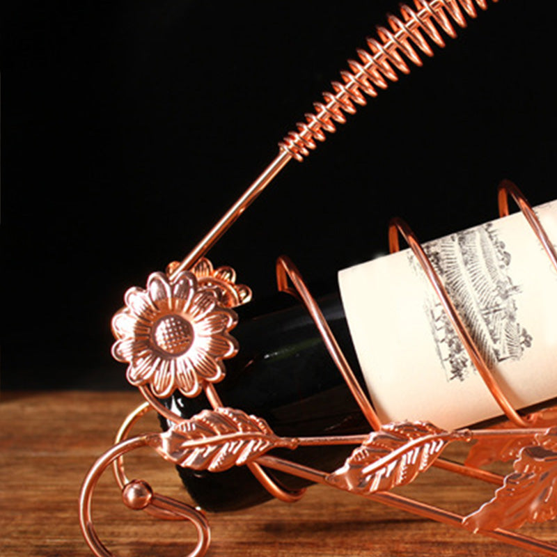 Estría de vino de metal industrial Botella de vino y rejilla de vidrio para la cocina para la cocina