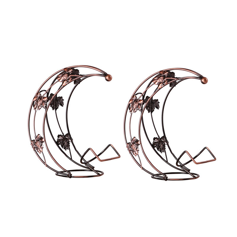 Glam Metal Wine Bottle Rack Countertop Bottle Holder for Living Room Bronze 2 Piece Set Clearhalo 'furn' 'furn_wine_racks' 'Furniture' 'Kitchen & Dining Furniture' 'Wine Racks' 'wine_racks' 6382184