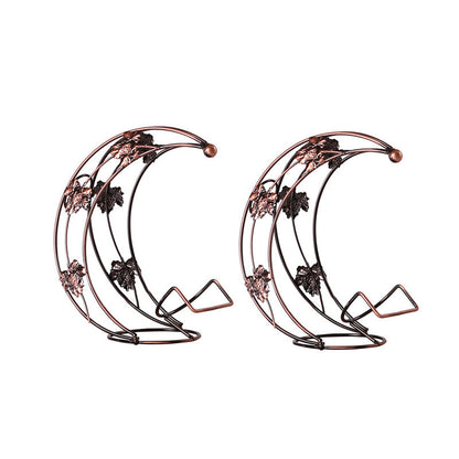 Glam Metal Wine Bottle Rack Countertop Bottle Holder for Living Room Bronze 2 Piece Set Clearhalo 'furn' 'furn_wine_racks' 'Furniture' 'Kitchen & Dining Furniture' 'Wine Racks' 'wine_racks' 6382184