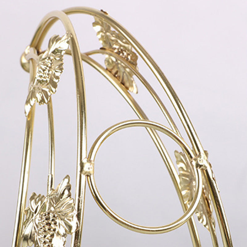 Glam Metal Wine Bottle Rack Countertop Bottle Holder for Living Room Clearhalo 'furn' 'furn_wine_racks' 'Furniture' 'Kitchen & Dining Furniture' 'Wine Racks' 'wine_racks' 6382189