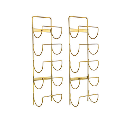 モダンメタルボトルワインラックホームウォールマウントワインボトルラック