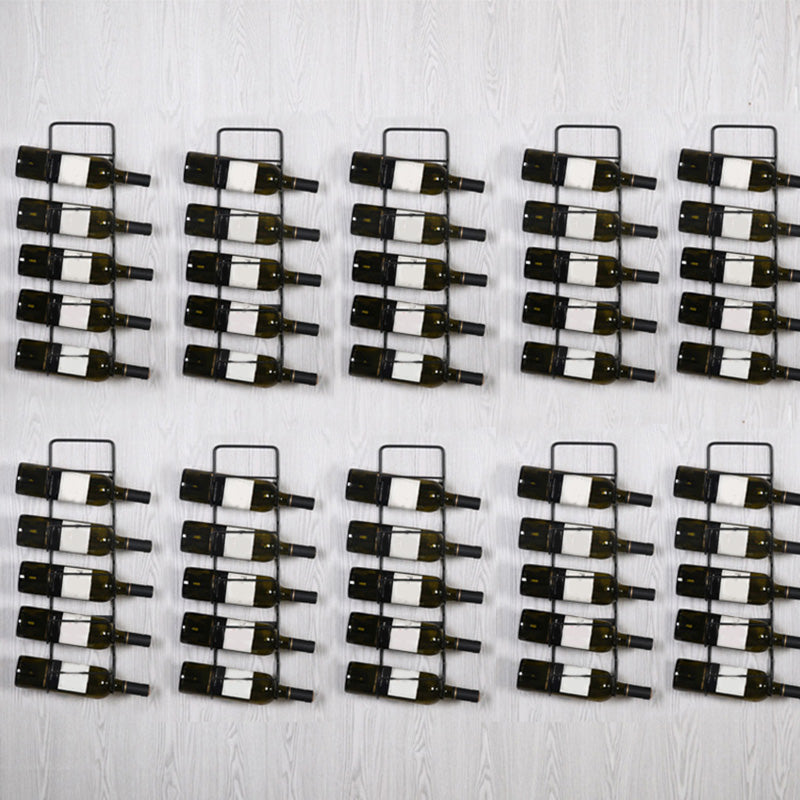 モダンメタルボトルワインラックホームウォールマウントワインボトルラック