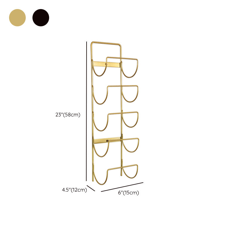 モダンメタルボトルワインラックホームウォールマウントワインボトルラック
