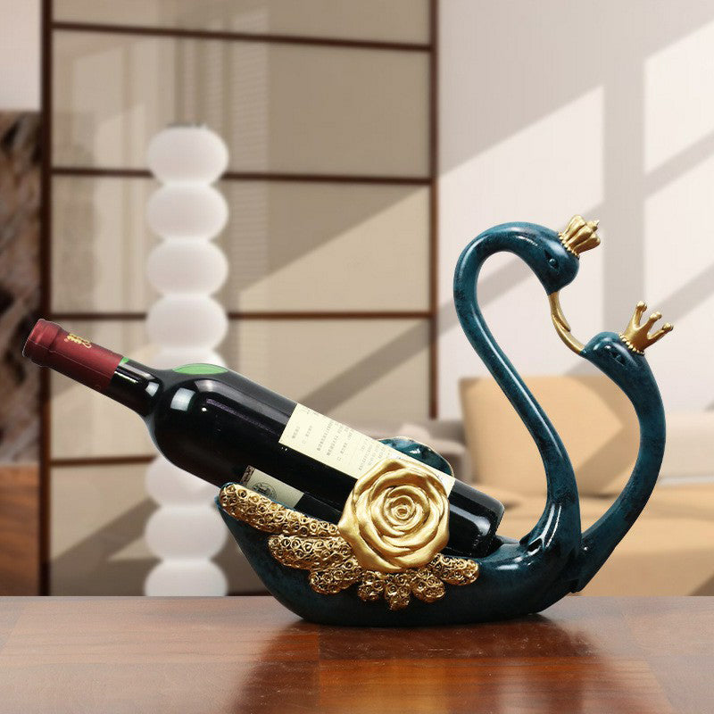 Glam -tafelblad Wijnfleshouder Resin Wine Rack Fles voor kamer