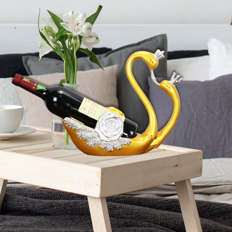 Glam -tafelblad Wijnfleshouder Resin Wine Rack Fles voor kamer