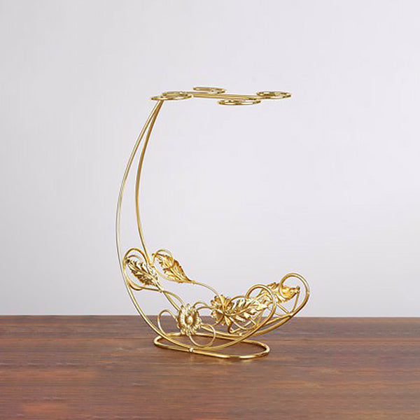 Contemporary Metal Wine Bottle Rack Countertop Bottle Holder for Living Room Clearhalo 'furn' 'furn_wine_racks' 'Furniture' 'Kitchen & Dining Furniture' 'Wine Racks' 'wine_racks' 6382349