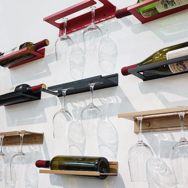 Portabottiglie in metallo moderno in metallo in bottiglia per la parete da parete