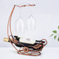 Metal Countertop Wine Glass Stemware Rack Holder Contemporary Bottle Rack Single Rail 11.8"L x 3.9"W x 14.2"H Bronze 1 Piece Clearhalo 'furn' 'furn_wine_racks' 'Furniture' 'Kitchen & Dining Furniture' 'Wine Racks' 'wine_racks' 6382407