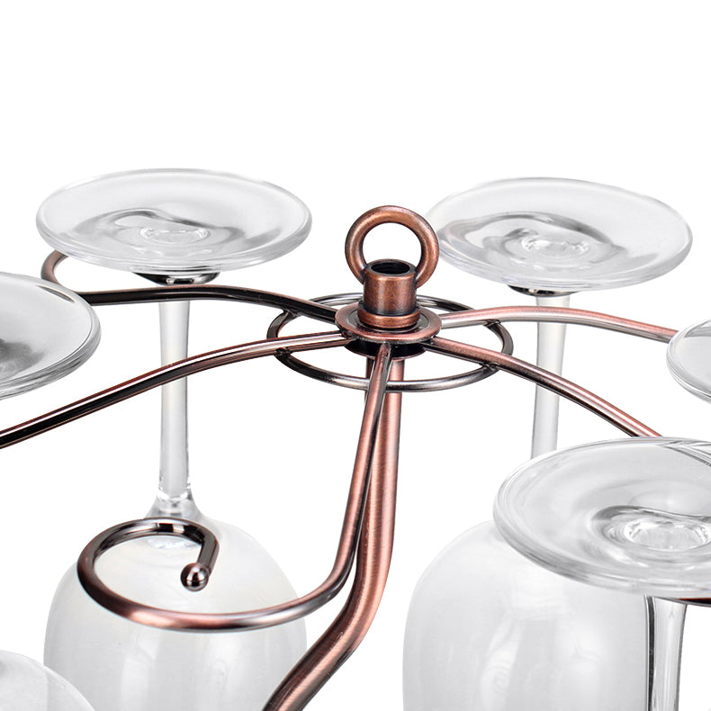 Metal Countertop Wine Glass Stemware Rack Holder Contemporary Bottle Rack Single Rail Clearhalo 'furn' 'furn_wine_racks' 'Furniture' 'Kitchen & Dining Furniture' 'Wine Racks' 'wine_racks' 6382409