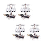 Metal Countertop Wine Glass Stemware Rack Holder Contemporary Bottle Rack Single Rail 9.8"L x 7.3"W x 16.5"H Bronze 4 Piece Set Clearhalo 'furn' 'furn_wine_racks' 'Furniture' 'Kitchen & Dining Furniture' 'Wine Racks' 'wine_racks' 6382414