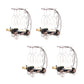 Metal Countertop Wine Glass Stemware Rack Holder Contemporary Bottle Rack Single Rail 9.8"L x 3.9"W x 13.8"H Bronze 4 Piece Set Clearhalo 'furn' 'furn_wine_racks' 'Furniture' 'Kitchen & Dining Furniture' 'Wine Racks' 'wine_racks' 6382422