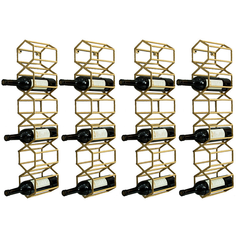 Metal Wall Mounted Wine Bottle Rack Industrial Bottle Holder