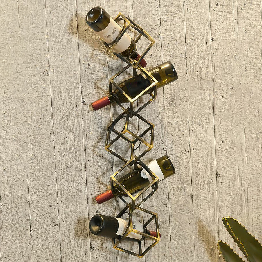 Porta bottiglia industriale a bottiglia per bottiglie di vino montata in metallo