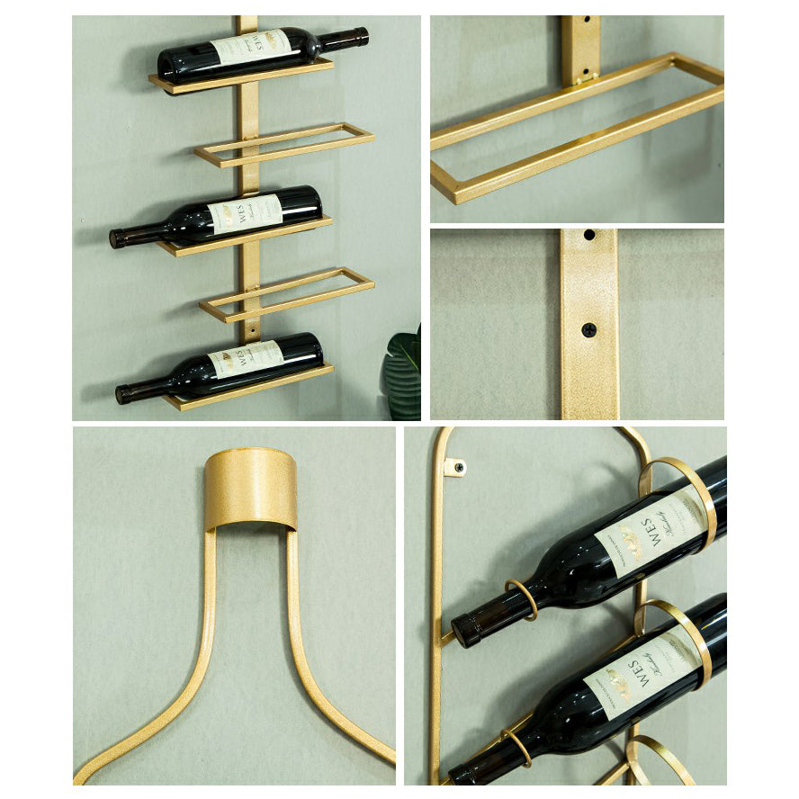 Porta bottiglia industriale a bottiglia per bottiglie di vino montata in metallo