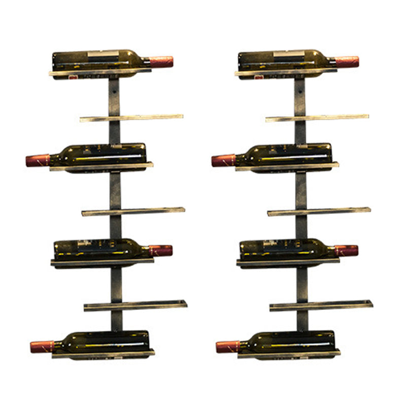 Metal Wall Mounted Wine Bottle Rack Industrial Bottle Holder