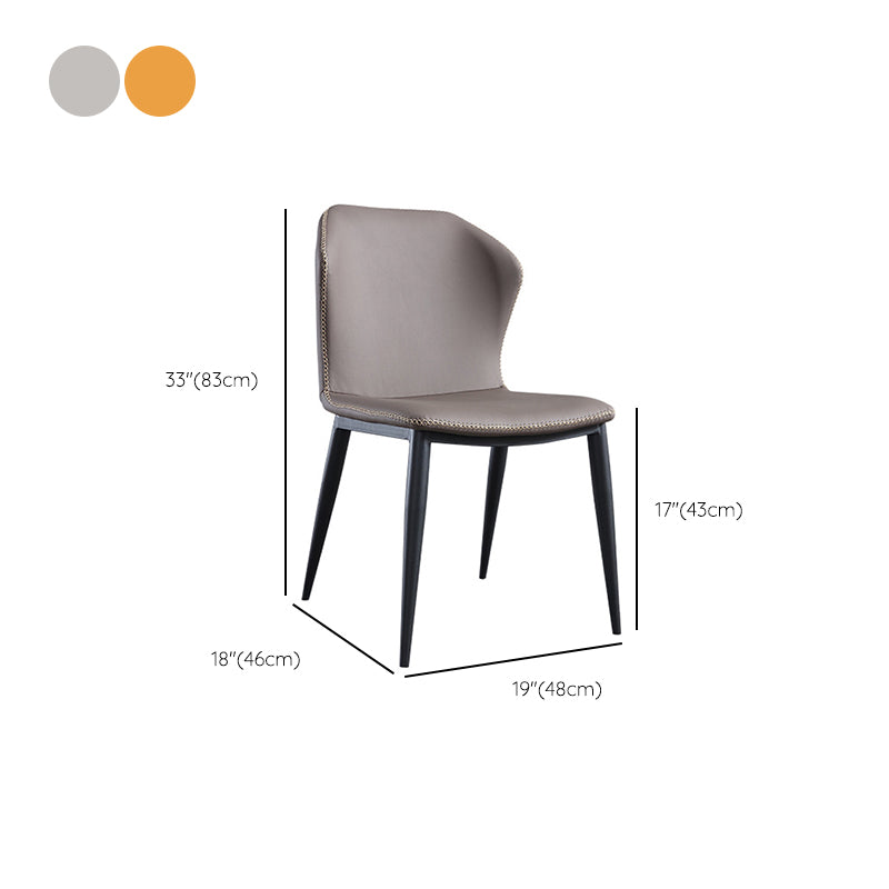 Eigentijdse eetzaal 1/7 pc's gesinterde stenen eettafel met wingback -stoelen