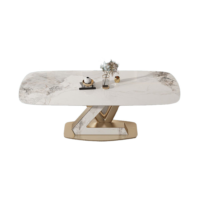 Rectangle Dining Table Set 1/5 Pcs Metal Frame Dining Table and Chairs Dining Table Unavailable Clearhalo 'Dining Room Sets' 'Dining Tables & Seating' 'dining_room_set' 'furn' 'furn_dining_room_set' 'Furniture' 'Kitchen & Dining Furniture' 6382648