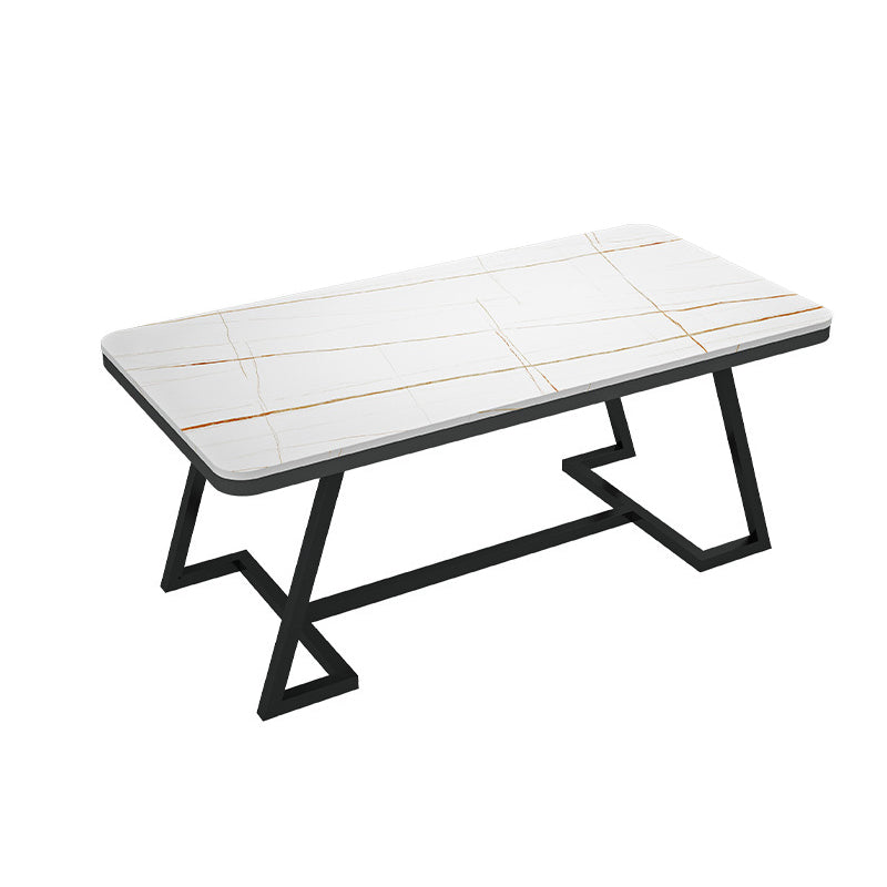 Set di dinette glam con sedie in metallo nero 1/2/5/7 pezzi Set da pranzo lucido