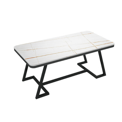 Set di dinette glam con sedie in metallo nero 1/2/5/7 pezzi Set da pranzo lucido