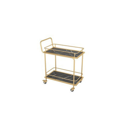 Rolling Contemporary Prep Table Metal Prep Table for Kitchen Use Rectangle 2 Black Clearhalo 'furn' 'furn_kitchen_islands_carts' 'Furniture' 'Kitchen & Dining Furniture' 'Kitchen Islands & Carts' 'kitchen_islands_carts' 6382698