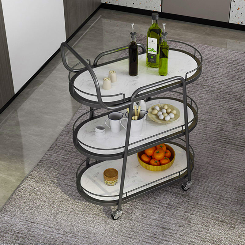 Rolling Contemporary Prep Table Metal Prep Table for Kitchen Use Clearhalo 'furn' 'furn_kitchen_islands_carts' 'Furniture' 'Kitchen & Dining Furniture' 'Kitchen Islands & Carts' 'kitchen_islands_carts' 6382709