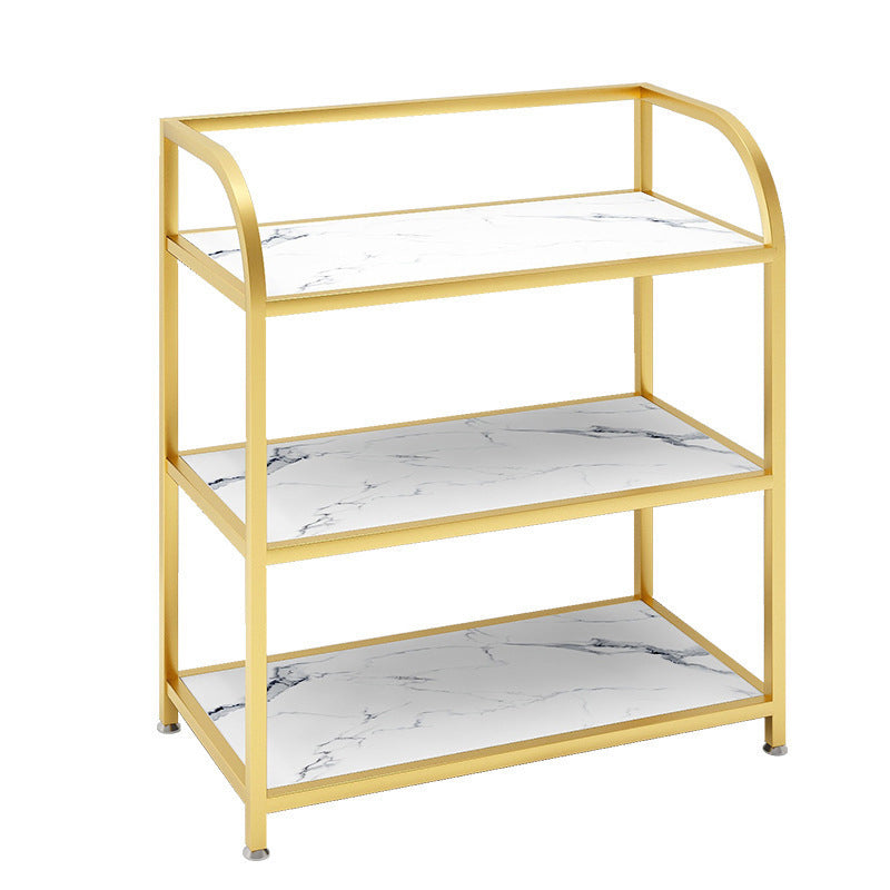 Rolling Contemporary Prep Table Metal Prep Table for Home Use Gold Casters Not Included Clearhalo 'furn' 'furn_kitchen_islands_carts' 'Furniture' 'Kitchen & Dining Furniture' 'Kitchen Islands & Carts' 'kitchen_islands_carts' 6382718