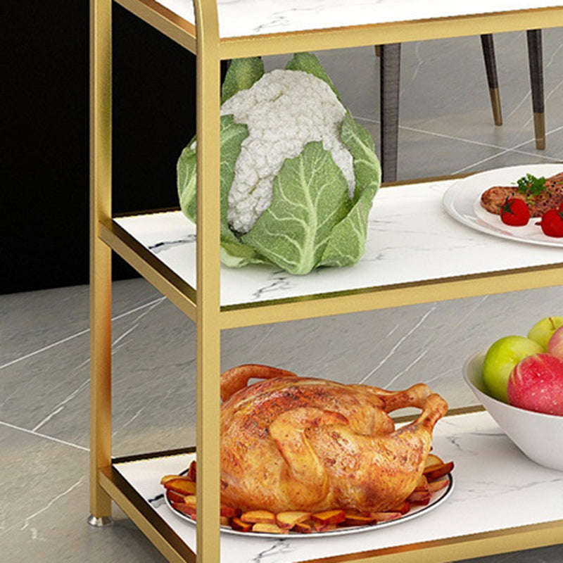 Rolling Contemporary Prep Table Metal Prep Table for Home Use Clearhalo 'furn' 'furn_kitchen_islands_carts' 'Furniture' 'Kitchen & Dining Furniture' 'Kitchen Islands & Carts' 'kitchen_islands_carts' 6382721