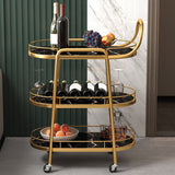 Modern Style Prep Table Oval Reclaimed Wood Rolling Prep Table for Home Use