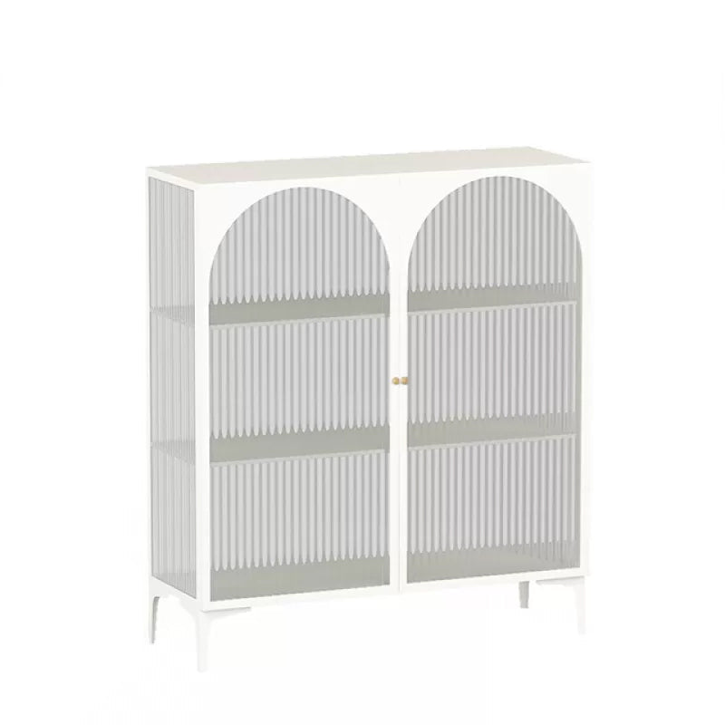 工業用ガラスドアキュリオキャビネットメタルストレージキャビネット脚付き