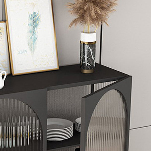 工業用ガラスドアキュリオキャビネットメタルストレージキャビネット脚付き