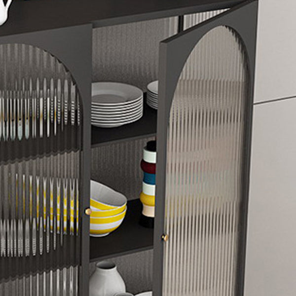 工業用ガラスドアキュリオキャビネットメタルストレージキャビネット脚付き