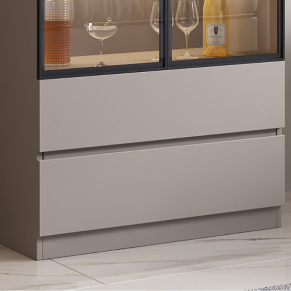 ESPETTAMENTO DI LEGNO CONTEMPOURANO PERSOGLIO DI VETRO VISUALIZZAZIONE CONTENE