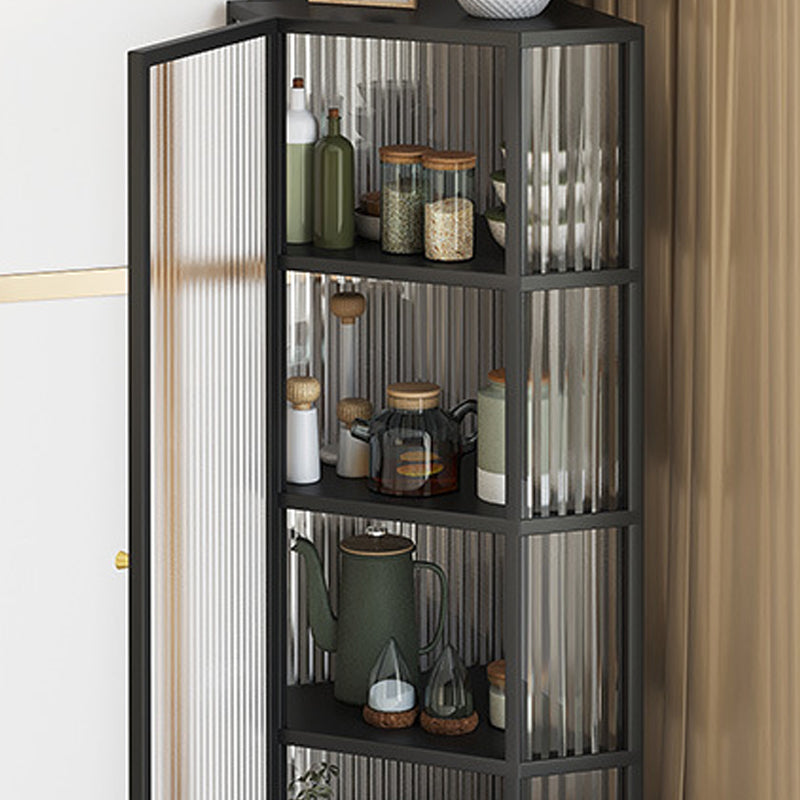 Curio Curio Curio Armadio unità in metallo Porte in vetro Armadio a buffet per soggiorno