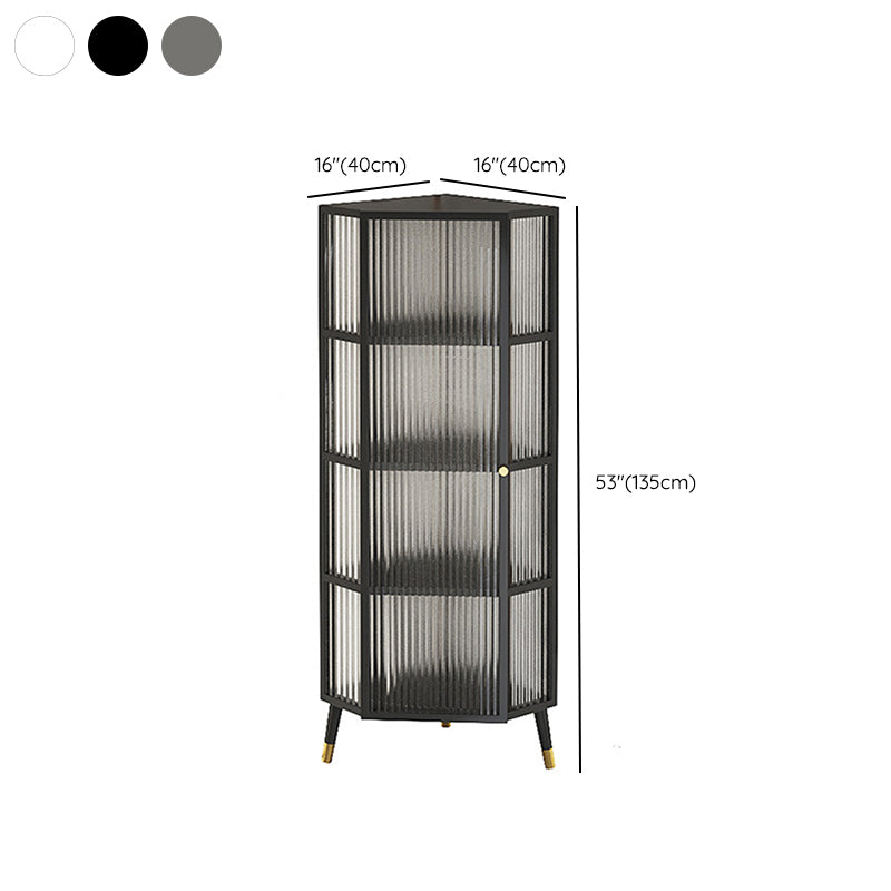 Curio Curio Curio Armadio unità in metallo Porte in vetro Armadio a buffet per soggiorno