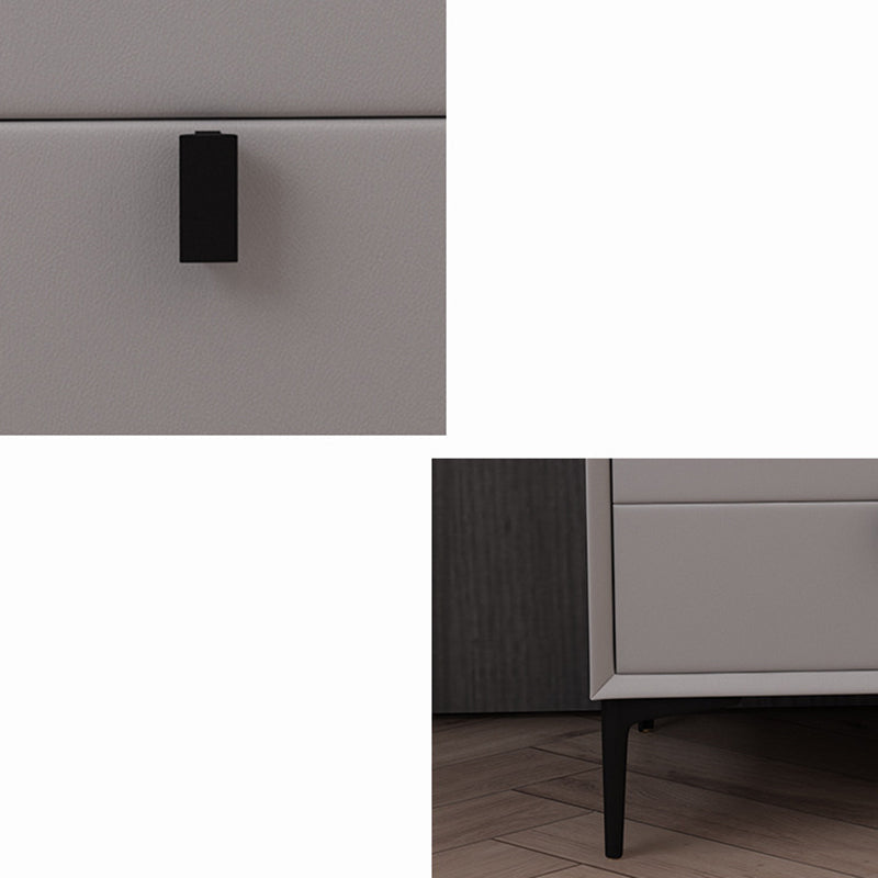 Comodino da letto in legno in legno notturno contemporaneo con 3 cassetti