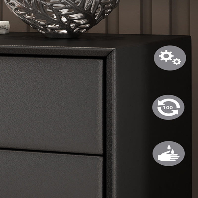 Mesa nocturna contemporánea gabinete de noche contemporáneo con 2 cajones