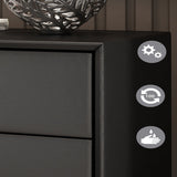 Mesa nocturna contemporánea gabinete de noche contemporáneo con 2 cajones