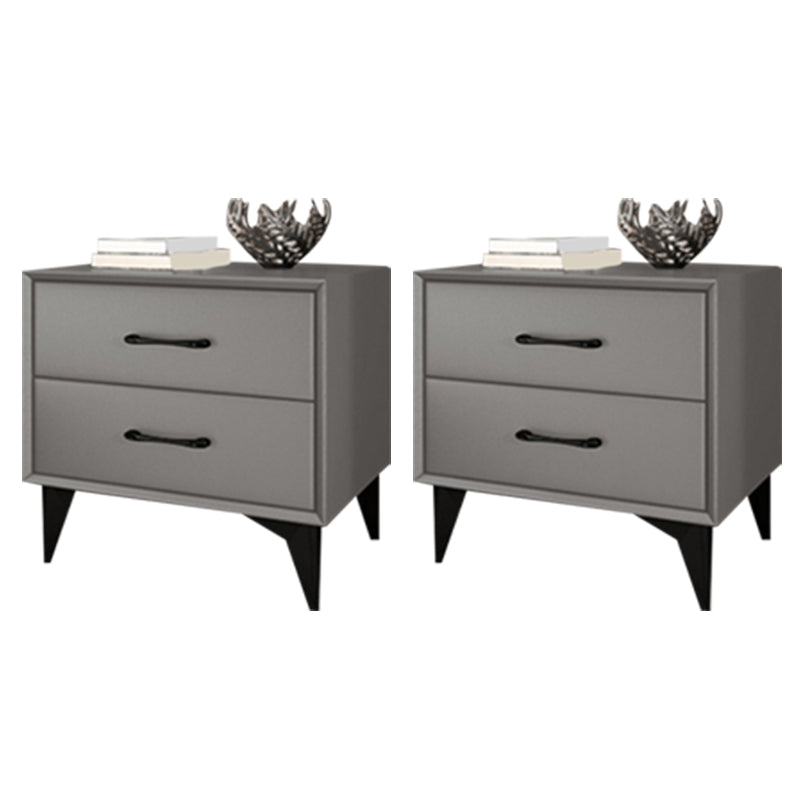 Mesa nocturna contemporánea gabinete de noche contemporáneo con 2 cajones