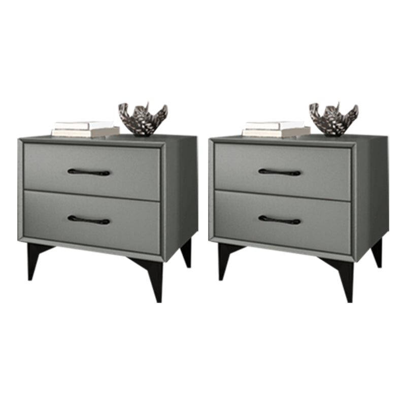 Mesa nocturna contemporánea gabinete de noche contemporáneo con 2 cajones