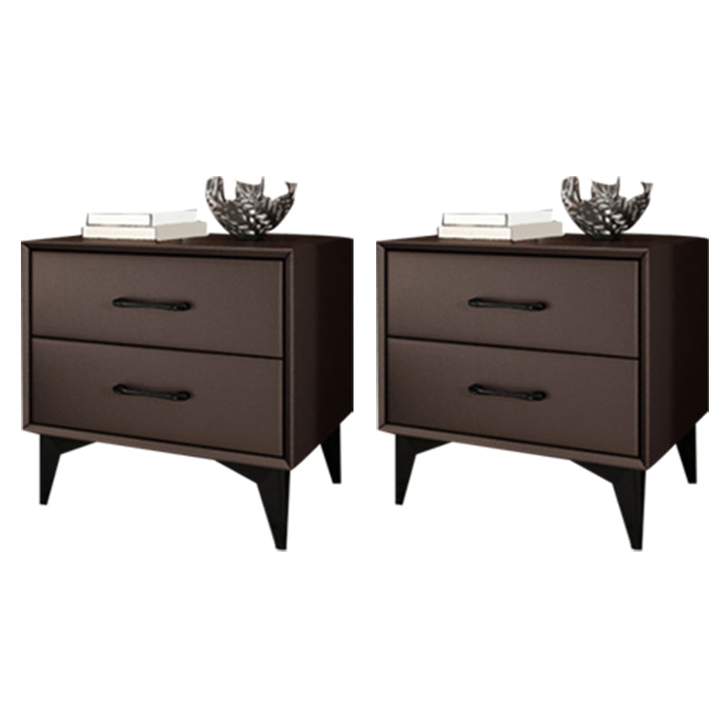 Mesa nocturna contemporánea gabinete de noche contemporáneo con 2 cajones